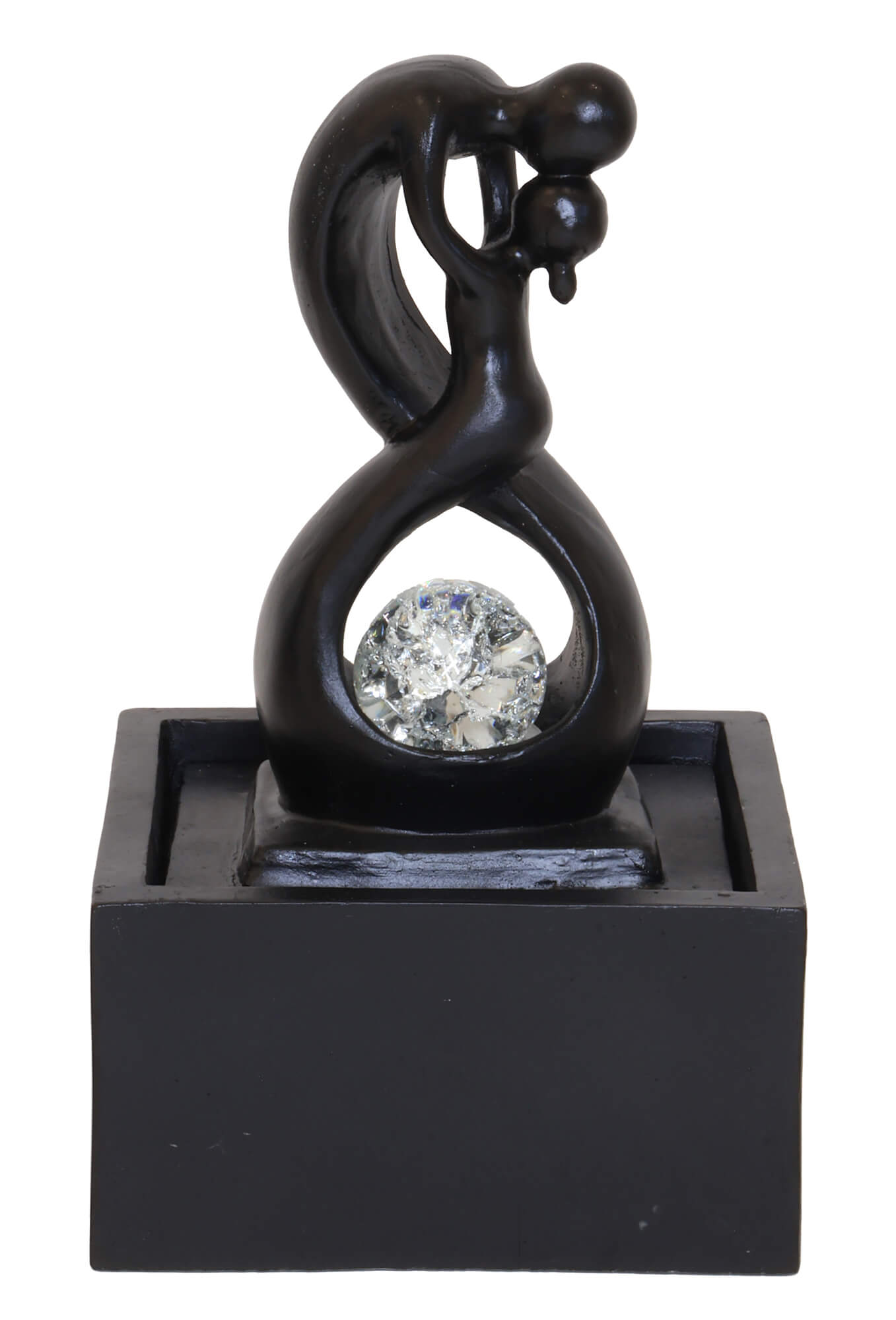 Fontaine couple à eau avec boule
