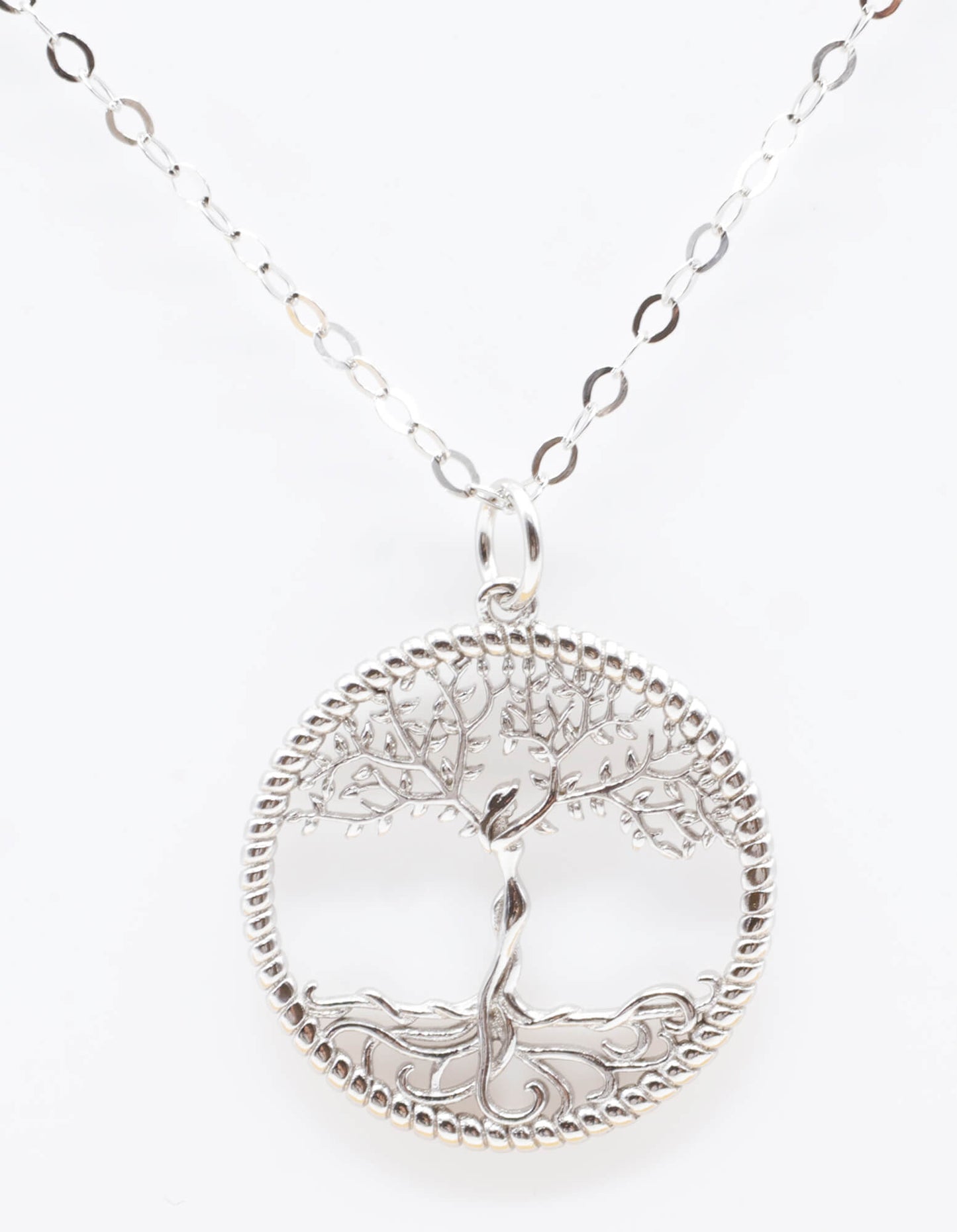 Collier Argent 925 Arbre de Vie - plaqué Platine