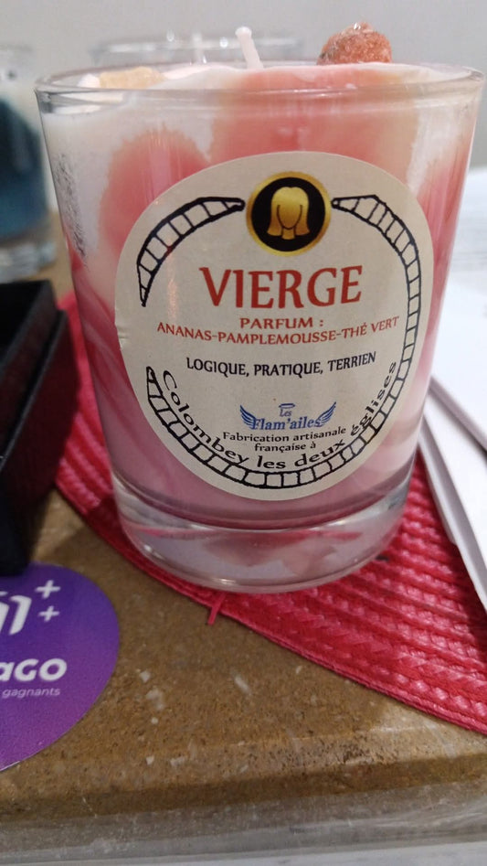 Bougie astrologique vierge fabrication artisanale