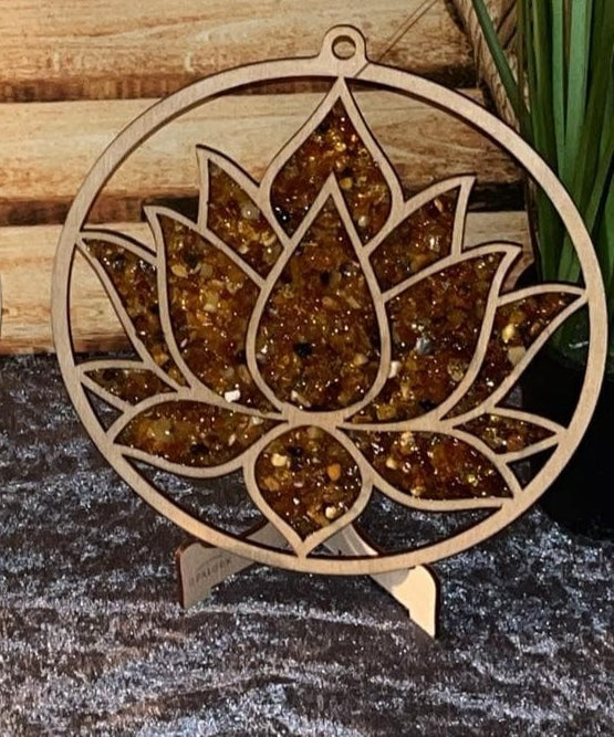 Fleur de lotus avec ambre