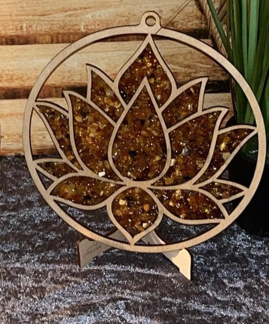 Fleur de lotus avec ambre