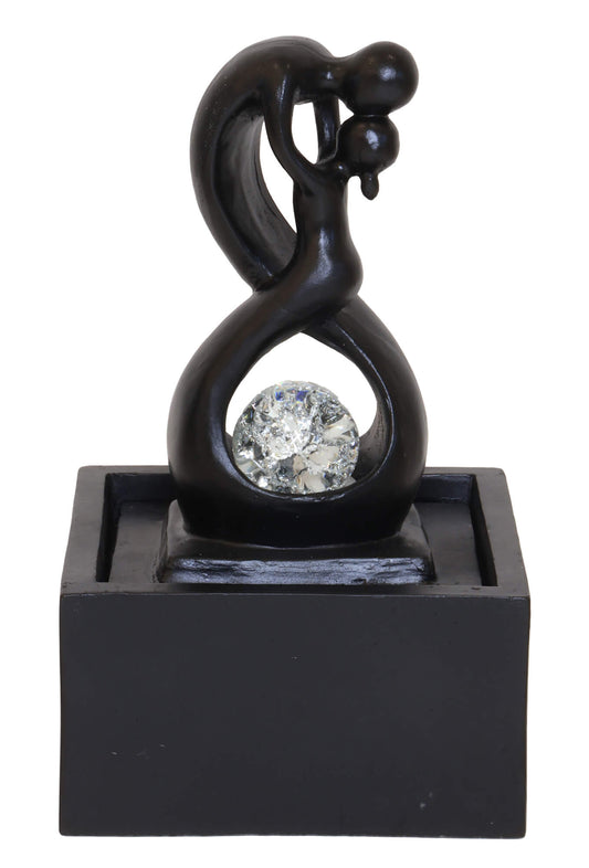 Fontaine couple à eau avec boule